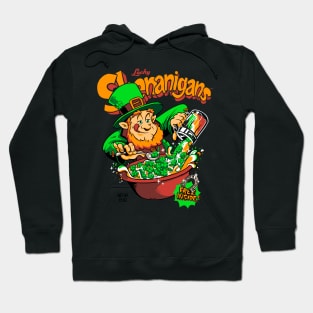 Shenanigans Lucky Leprechaun Retro Cereal Box St. Patrick's Day Hoodie